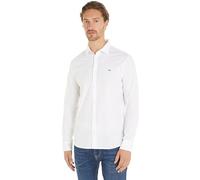 Tommy Jeans Chemise Homme Poplin Shirt Manches Longues, Blanc (White), XL