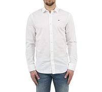 Tommy Jeans Chemise Homme TJM Original Manches Longues, Blanc (Classic White), XL
