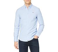 Tommy Jeans Chemise Homme TJM Slim Manches Longues, Bleu (Perfume Blue), XXL