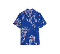 Tommy Jeans Chemise 'Regular Blend Short Sleeve' bleu / rouge / noir / blanc, Taille M