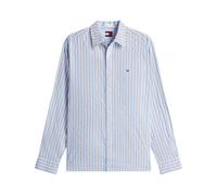Tommy Jeans - Chemise Seersucker Coupe Ample à Rayures - Homme - Chemises - Bleu - Taille: XL