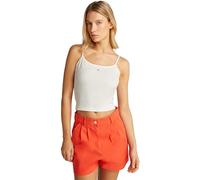Tommy Jeans Débardeurs Lot de 2 Femme Essential Strap Top Stretch, Multicolore (Ecru/Black), XXS