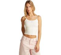 Tommy Jeans Débardeurs Lot de 2 Femme Essential Strap Top Stretch, Multicolore (Ecru/Precious Pink), L