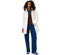 Tommy Jeans Doudoune en Duvet Femme Essential Hooded Down Coat avec Fausse Fourrure, Blanc (Ecru), S