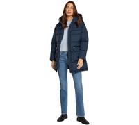 Tommy Jeans Doudoune Femme Midi Puffer avec Capuche, Bleu (Dark Night Navy), L