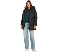 Tommy Jeans Doudoune Femme Midi Puffer avec Capuche, Noir (Black), L