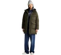 Tommy Jeans Doudoune Femme Midi Puffer avec Capuche, Vert (Fatigue Green), S