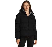 Tommy Jeans Doudoune Femme Quilt Rouch Tape Jacket avec Capuche, Noir (Black), L