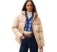 Tommy Jeans Doudoune mi-longue à capuche TJW DW0DW21626 pour femme, marron, taille S, Marron (lait malté), S