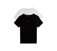 Tommy Jeans Femme Tjw 2pack Slim Essential Rib Dw0dw21430 T-Shirt S/S, Multi (Ecru/Black), M EU