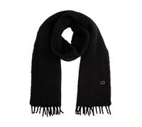 Tommy Jeans Écharpe Femme Heritage Solid Douce, Noir (Black), Taille Unique