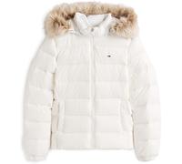 Tommy Jeans Veste Matelassée Femme Basic Hooded Down Jacket avec Capuche, Blanc (Ecru), S