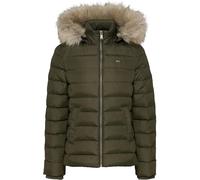 Tommy Jeans Veste Matelassée Femme Basic Hooded Down Jacket avec Capuche, Vert (Fatigue Green), XL
