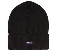 Tommy Jeans Femme Bonnet Flag Hiver, Multicolore (Black), Taille Unique