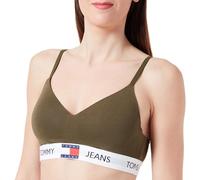 Tommy Jeans Femme Brassière Stretch, Vert (Drab Olive Green), L