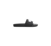 Tommy Jeans Femme Claquettes Flag Pool Slide Sandales de Bain, Noir (Black), 37