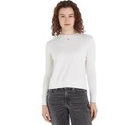 Tommy Jeans Femme Pull Essential Crew Neck Pull en Maille, Beige (Ancient White), XL
