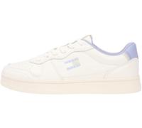 Tommy Jeans Femme The Greenwich Leather En0En03006 Bas, White (Ivory/Periwinkle Dust), 39 EU