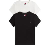 Tommy Jeans Femme Tjw 2pack C-Neck Tee Dw0dw21366 T-Shirt S/S, Multi (Ecru/Black), L EU