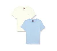 Tommy Jeans Femme Tjw 2pack C-Neck Tee Dw0dw21366 T-Shirt S/S, Multi (Ecru/Sweet Blue), XS EU