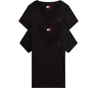 Tommy Jeans Femme Tjw 2pack V-Neck Tee Dw0dw21367 T-Shirt S/S, Multi (Black/Black), M EU