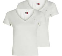 Tommy Jeans Femme Tjw 2pack V-Neck Tee Dw0dw21367 T-Shirt S/S, Multi (Ecru/Dark Night Navy), XS EU