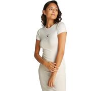 Tommy Jeans Femme Tjw Bodycon Logo 2 Dress Dw0dw20384 Robe Moulante, White (Ecru), XS EU