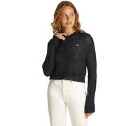 Tommy Jeans Femme Tjw Open Knit V-Neck Sweater Dw0dw20258 Pull-Over, Black (Black), M EU