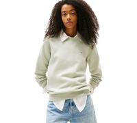 Tommy Jeans Femme Tjw Reg Flag Crew Dw0dw19959 Sweat-Shirt À Enfiler, Green (Misty Sage), XS EU
