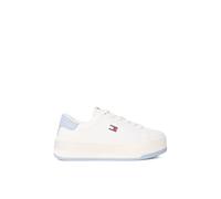 Tommy Jeans Femme Tjw Script Cupsole Flatform En0en02961 Bas, Blue (Ecru/Soaring Skies), 35 EU