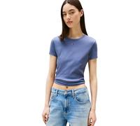 Tommy Jeans Femme Tjw Slim Essential Rib Ext Dw0dw17383 T-Shirt S/S, Grey (Blue Moment), 4XL Grande Taille EU