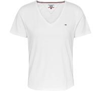 Tommy Jeans Femme Tjw Slim Soft V Neck Tee Dw0dw14617 Hauts En Tricot À Manches Courtes, Les Blancs, XL EU