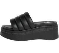 Tommy Jeans Femme TJW Wedge Sandal EN0EN02455 Talon compensé, Noir (Black), 42 EU