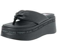 Tommy Jeans Femme TJW Wedge Sandal EN0EN02457 Talon compensé, Noir (Black), 42 EU