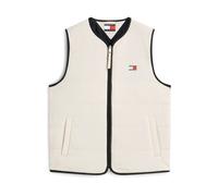 Tommy Jeans Gilet 'HERITAGE' beige / blanc, Taille XXL