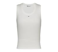Tommy Jeans T-shirt sans manches Essential côtelé Blanc Taille M Femme
