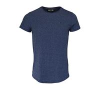 Tommy Jeans Homme Basic Knit Pull Manches Courtes coupe droite Noir (BLACK IRIS) X-Large