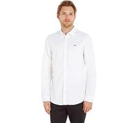 Tommy Jeans Homme Chemise Classic Oxford Shirt Manches Longues, Blanc (White), XL