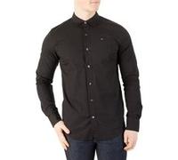Tommy Jeans Homme Chemise stretch originale et ajustée, Noir Noir G