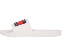 Tommy Jeans Homme Claquettes Pool Slide Sandales de Bain, Blanc (Ecru), 43