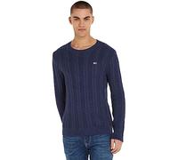 Tommy Jeans Homme Pull en Maille, Bleu (Twilight Navy), L