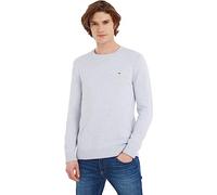 Tommy Jeans Homme Pull Essential Crew Neck Pull en Maille, Argenté (Silver Grey Htr), M