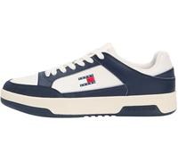 Tommy Jeans Homme TJM Cupsole Leather Em0em01660 Bas, White (Ecru/Dark Night Navy), 41 EU