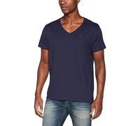 Tommy Jeans Homme Tjm Original Jersey V Neck Tee Dm0dm04410 Hauts En Tricot À Manches Courtes, Bleu (Black Iris), L EU