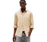 Tommy Jeans Homme TJM Original Stretch Shirt Dm0dm04405 Chemise L/S, Khaki (Silt), S EU