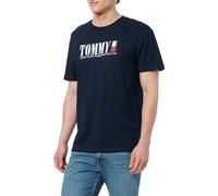 Tommy Jeans Homme TJM Reg DNA Flag Tee Ext Dm0dm21941 T-Shirt S/S, Blue (Dark Night Navy), XL EU