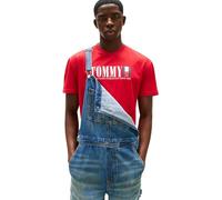 Tommy Jeans Homme TJM Reg DNA Flag Tee Ext Dm0dm21941 T-Shirt S/S, Red (Sapphire Red), S EU