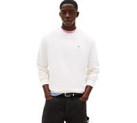 Tommy Jeans Homme TJM Reg Flag Crew Dm0dm20741 Sweat-Shirt À Enfiler, White (Ecru), S EU