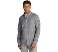 Tommy Jeans Homme TJM Reg Linen Blend Shirt Ext Dm0dm20875 Chemise L/S, Blue (Dark Night Navy), S EU