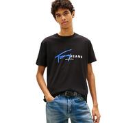 Tommy Jeans Homme TJM Reg Signtr DNA Tee Ext Dm0dm20817 T-Shirt S/S, Black (Black), L EU